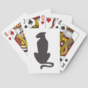 Jeu De Cartes Black Cat Silhouette blanc Poker jouer aux cartes