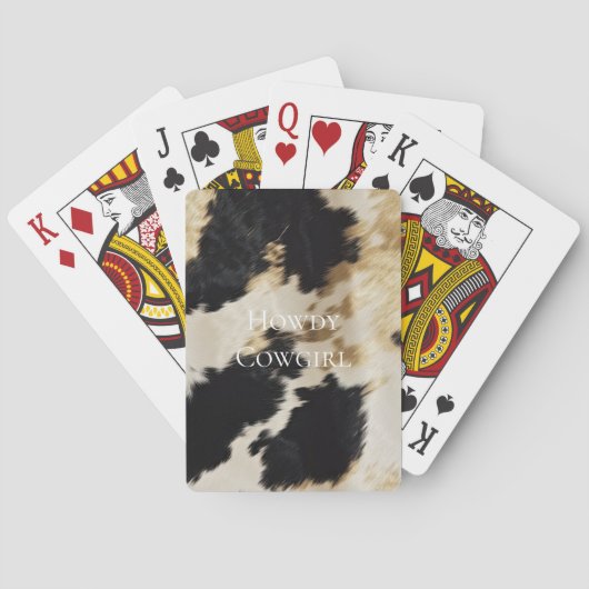 Jeu De Cartes Black Cream Gold Western Cowhide (dos)