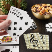 Jeu De Cartes Black G Cleff Rolled Sheet Arrière - plan de musiq (In Situ)