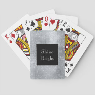 Jeu De Cartes Black Glam Silver Glitzy Étincelle