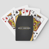 Jeu De Cartes Black & Gold Abstract Design with Custom Text (dos)