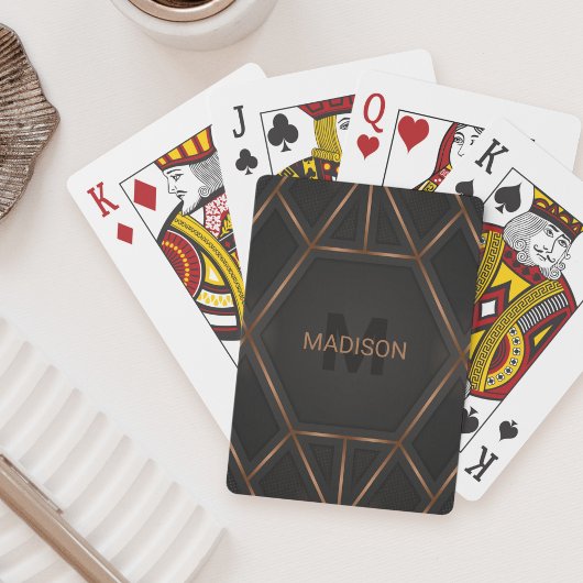 Jeu De Cartes Black Gold Luxury Moderne Minimal Abstrait