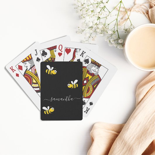 Jeu De Cartes Black happy bumble abeilles été fun nom de l'humou