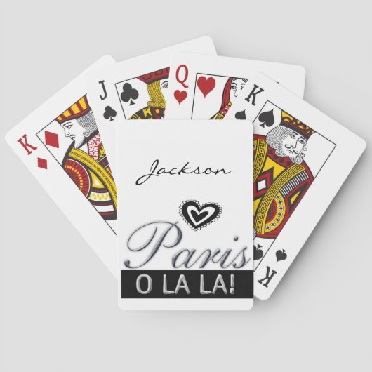 Jeu De Cartes Black Heart France Playing Card Deck (dos)