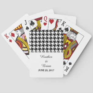 Jeu De Cartes Black Houndstooth Mariage Jouer des cartes