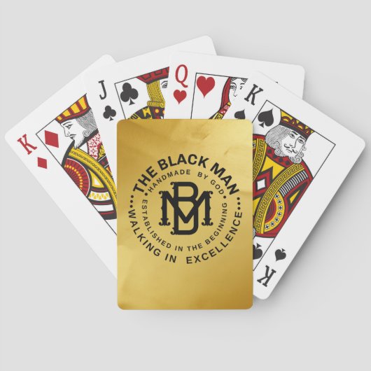 Jeu De Cartes Black Man Emblem Classic Jouer des cartes (dos)
