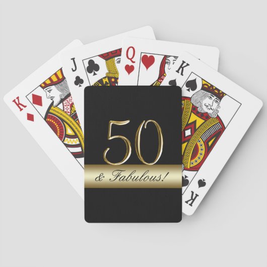 Jeu De Cartes Black Metallic Gold 50e anniversaire (dos)