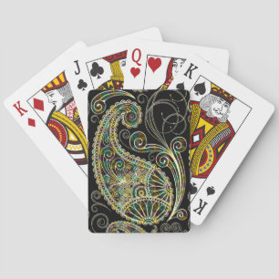 Jeu De Cartes Black & Pastel Vintage Paisley Motif