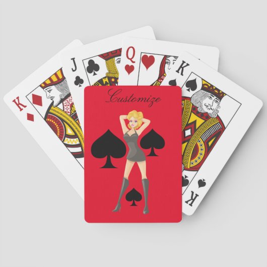 Jeu De Cartes Black Spades Blonde Queen Thunder_Cove (dos)