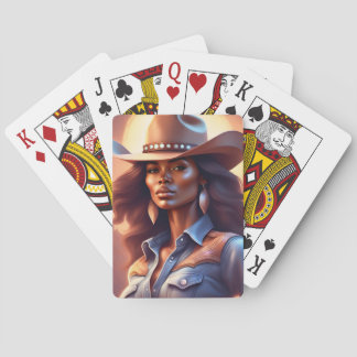 Jeu De Cartes Black Western Cowgirl Denim