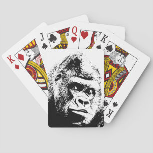 Jeu De Cartes Black White Pop Art Gorilla