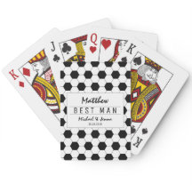 Black White Soccer Personnalisé Best Man Mariage