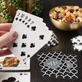 Jeu De Cartes Black Wht Moroccan #5 Charcoal 3 Monogram initial (In Situ)
