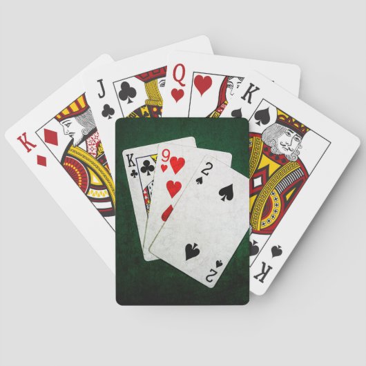 Jeu De Cartes Blackjack 21 point - Roi, Neuf, Deux (dos)