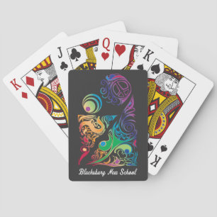 Jeu De Cartes Blacksburg New School Art Logo type blanc