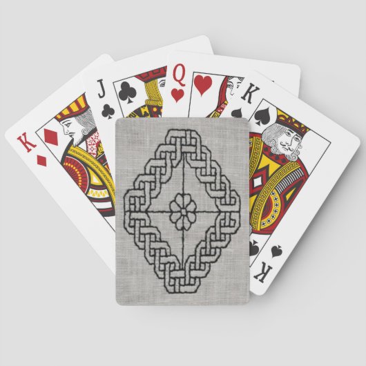Jeu De Cartes Blackwork embroidery playing cards (dos)