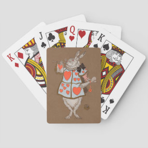 Jeu De Cartes Blancs Rabbit Alice Art Jouer Cartes   Wonderland