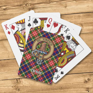Jeu De Cartes Blason de Clan Christie sur tartan