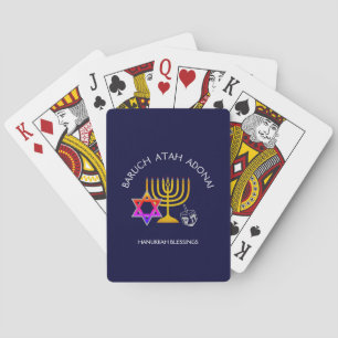 Jeu De Cartes Blessings de Hanukkah BARUCH ATAH ADONAI Hanuk