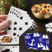 Jeu De Cartes Bleu Blanc Nautique Bateau Côtier (In Situ)