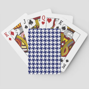 Jeu De Cartes Bleu bleu marine classique Houndstooth