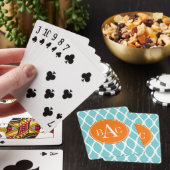Jeu De Cartes Bleu côtier Monogramme Barcelone Imprimer (In Situ)