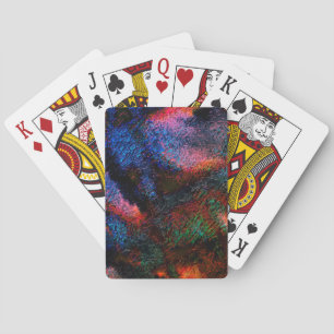Jeu De Cartes Bleu de cobalt avec texture rouge-chaud coloré