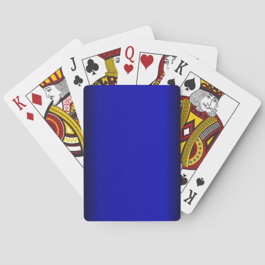 Jeu De Cartes Bleu électrique solide (dos)