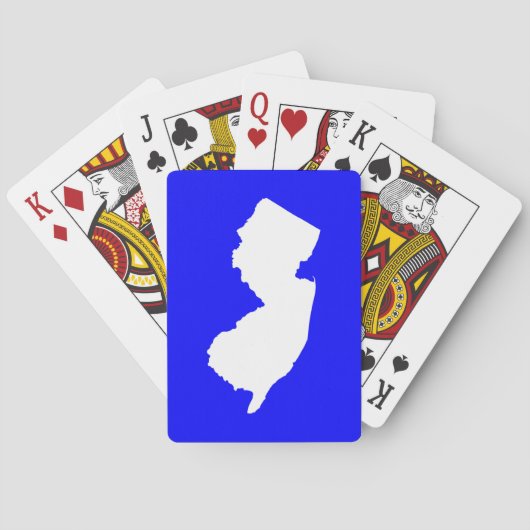 Jeu De Cartes Bleu et blanc New Jersey (dos)