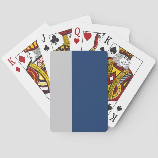 Jeu De Cartes Bleu et gris rayé (dos)