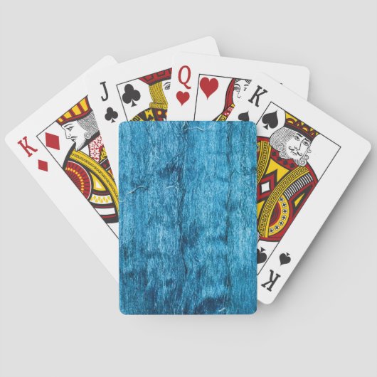 Jeu De Cartes Bleu frais fait main en soie thaïlandaise (dos)