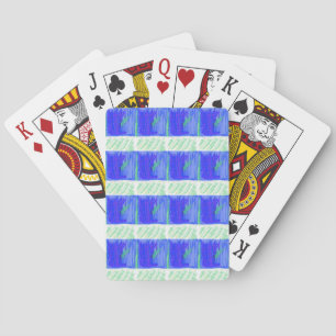 Jeu De Cartes Bleu Nautique Abstrait le Plus Cool