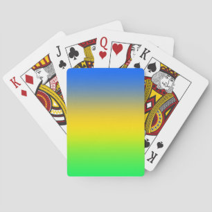 Jeu De Cartes Bleu néon, jaune, dégradé vert, ombre.