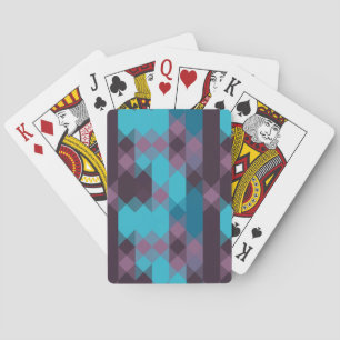 Jeu De Cartes bleu paon, violet, bleu topaze et tonnerre