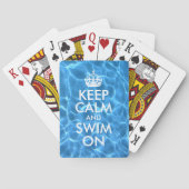 Jeu De Cartes Bleu Piscine Eau Calme et Baignade (dos)