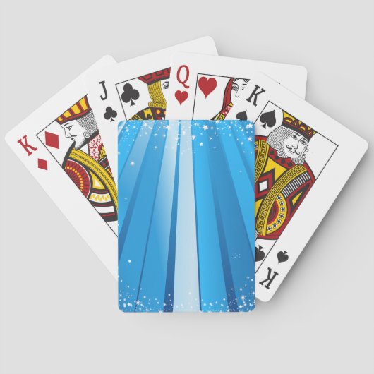 Jeu De Cartes Bleu Starburst Étincelle avec rayons lumineux (dos)