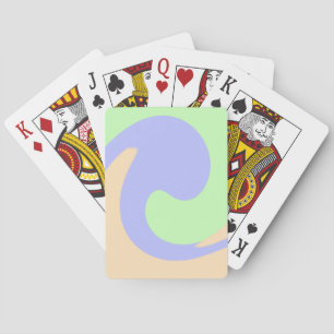 Jeu De Cartes Bleu vert ombre fluide marbre boho audacieux motif