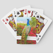 Jeu De Cartes Bleu Vert Peacock Photo Belle Design Chic (dos)
