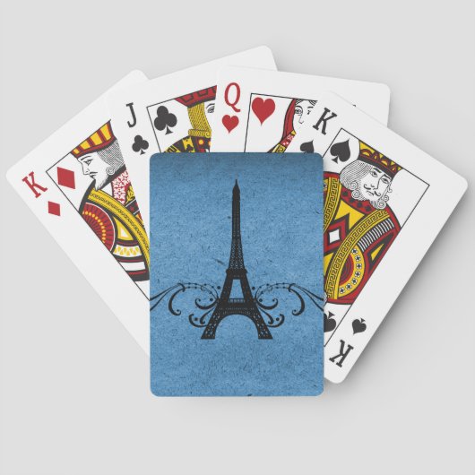 Jeu De Cartes Bleu Vintage Français (dos)