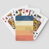 Jeu De Cartes Blocage de couleur Bleu Orange Abstrait Doodle (dos)