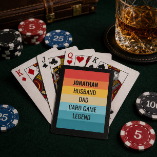 Jeu De Cartes Blocage de couleur géométrique rétro Légende de pa