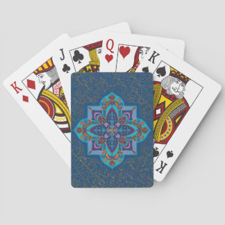 Jeu De Cartes Blue and Gold Mandala Playing Cards