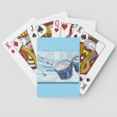 Jeu De Cartes Blue Bongo Drum Music Players Cartes (dos)