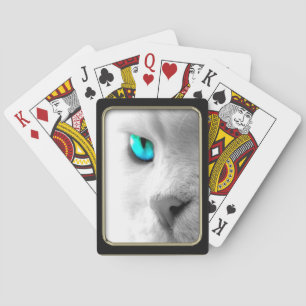 Jeu De Cartes Blue Cat Eye Photo Art Jouer Cartes