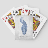 Jeu De Cartes Blue Peacock Mariage Favoriser Jouer Des Cartes (dos)