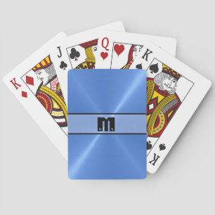 Jeu De Cartes Blue Shiny Stainless Steel Metal 5