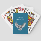 Jeu De Cartes Blue White Owl (dos)