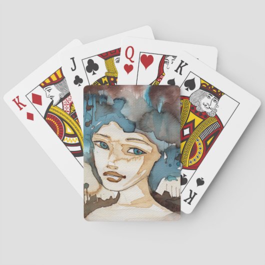 Jeu De Cartes Blue Woman (dos)