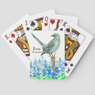 Jeu De Cartes Bluebonnets Mockingbird State Bird du Texas