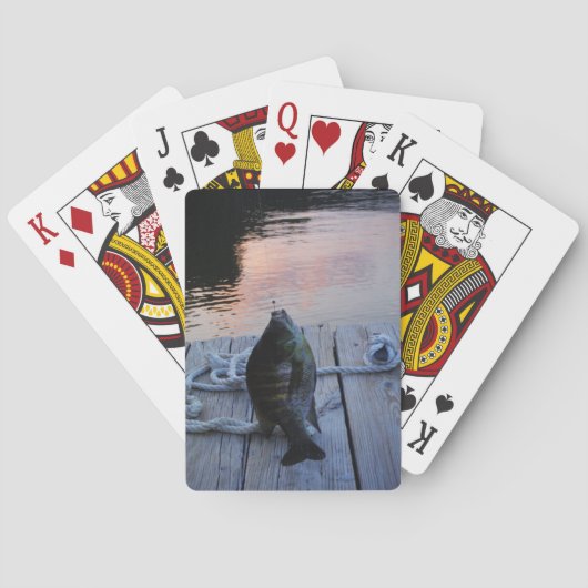 Jeu De Cartes Bluegill au coucher du soleil Lac Arrowhead (dos)